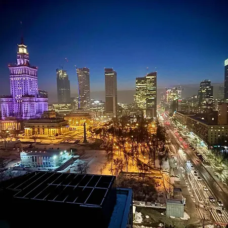 Super Blue ścisłe Centrum Dwie Linie Metra Netflix Wifi 300 Mbs Panorama Miasta Apartament Warszawa