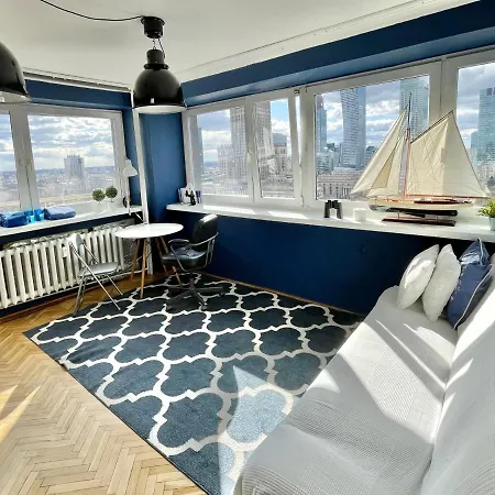 Apartament Super Blue ścisłe Centrum Dwie Linie Metra Netflix Wifi 300 Mbs Panorama Miasta Warszawa