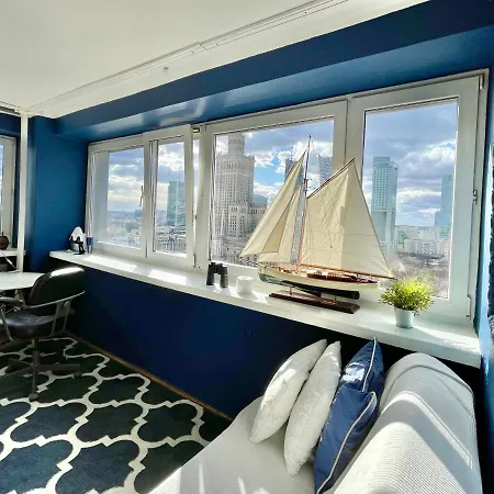 Apartament Super Blue ścisłe Centrum Dwie Linie Metra Netflix Wifi 300 Mbs Panorama Miasta Warszawa