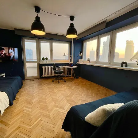 Apartament Super Blue ścisłe Centrum Dwie Linie Metra Netflix Wifi 300 Mbs Panorama Miasta *